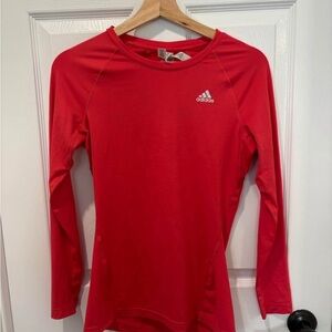 Adidas Women Raspberry Long Sleeve Tee